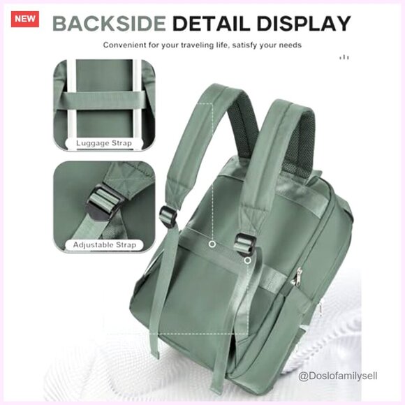 Small Travel Backpack Personal Item Carry On Luggage Laptop Compartment